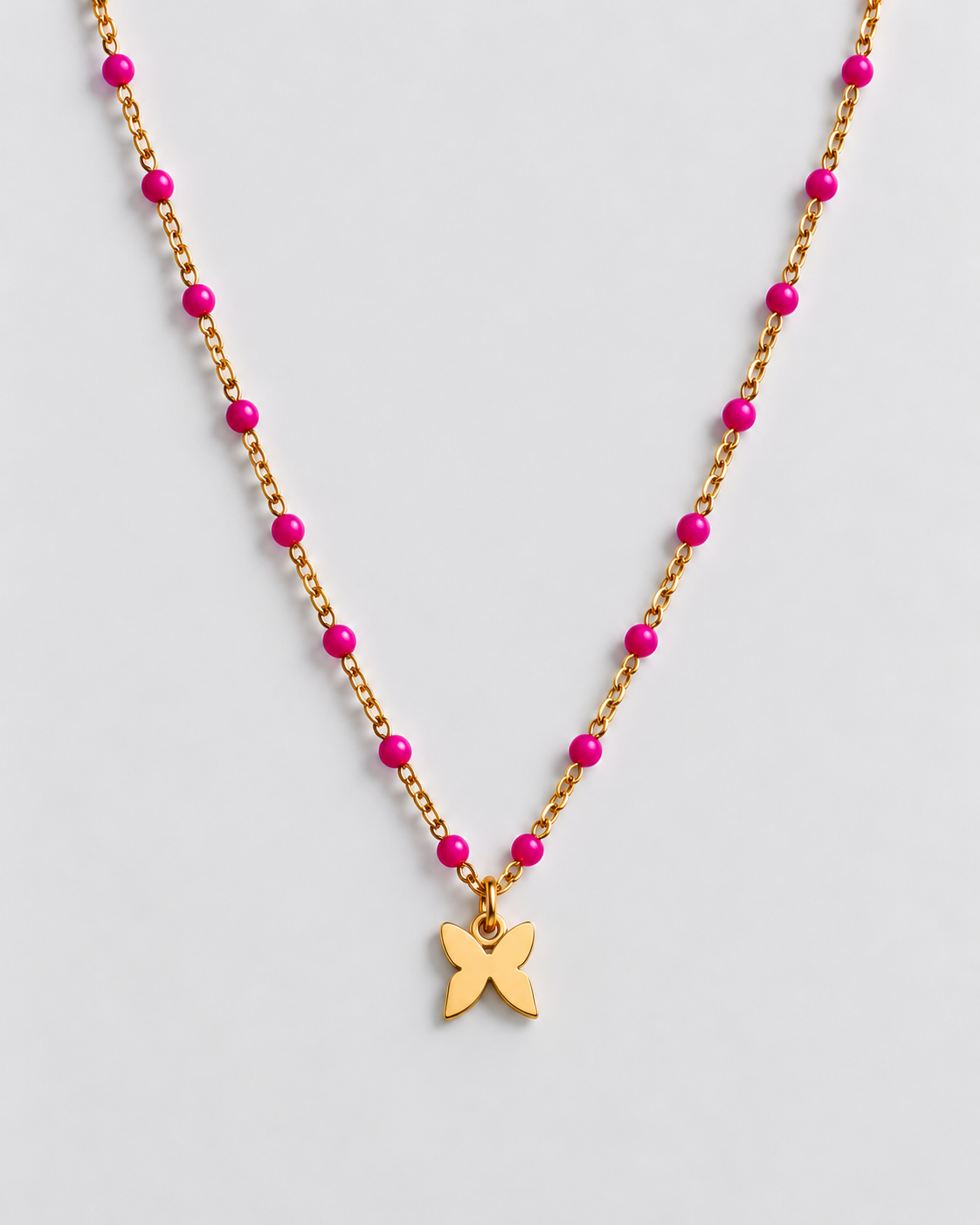 Colar Borboleta Pink